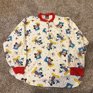 Vintage Mickey Unlimited Disney Mickey Mouse Sleepwear Size Large Sleep Shirt